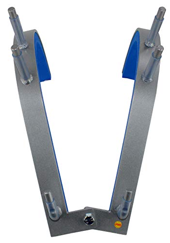 Robert Baraban Zercher Harness Large, Front Squat Harness Front Squat Front Kniebeugen Trainingsgerät para Strongman, Powerlifter, Bodybuilder, gris y azul