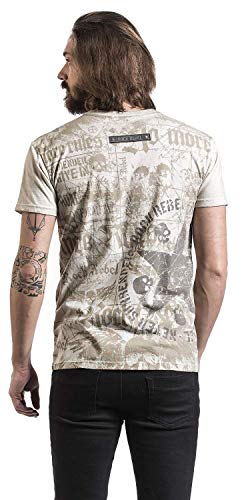 Rock Rebel by EMP Rebel Soul Hombre Camiseta Beige S, 100% algodón, Regular