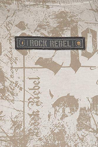 Rock Rebel by EMP Rebel Soul Hombre Camiseta Beige S, 100% algodón, Regular