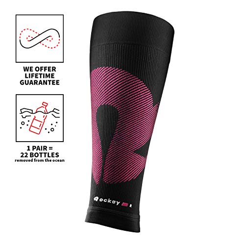 ROCKAY Blaze Calf & Shin – Pantorrillera de Compresión Graduada para Hombres y Mujeres 16-23 mmHg - (1 Par)