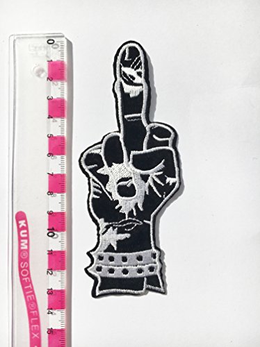 Rocker Biker Patch - Parche para ropa (5 unidades), diseño de calavera