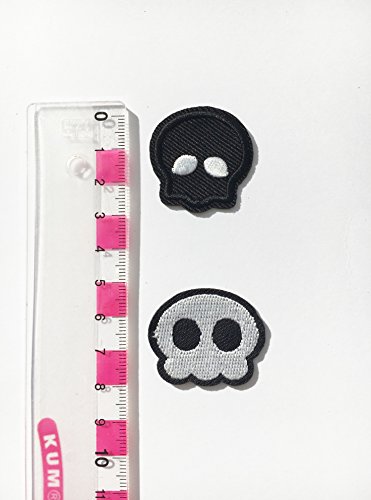 Rocker Biker Patch - Parche para ropa (5 unidades), diseño de calavera