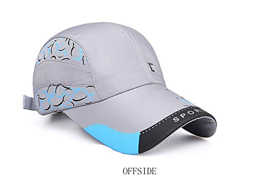 RockFox Outlet - Gorra Deportiva Ligera de Secado rápido para Exteriores, protección Solar, Gorra de béisbol, Tenis, Golf, Senderismo, Caza, Camping, Pesca, Playa, Viajes, Gris