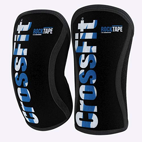 RockTape 1801-CFBL-7S Rodilleras, Paquete de 2, Manga Oficial de 2018, 7 mm de Grosor, Asesinos, Crossfit Azul, Small (Fits 11.5-13.5 Inches)