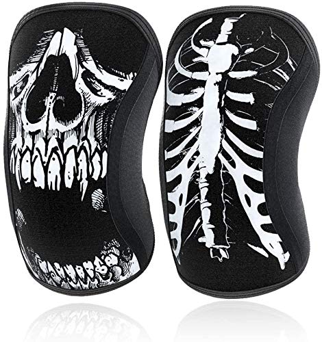 RockTape Assassins Skull - Rodilleras Unisex, Unisex Adulto, 21541, Negro y Blanco, Extra-Large