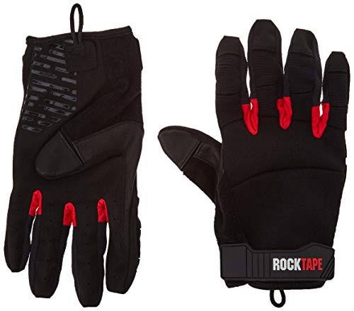 RockTape - Guantes para Crossfit, Color - Rojo y Negro, tamaño XL