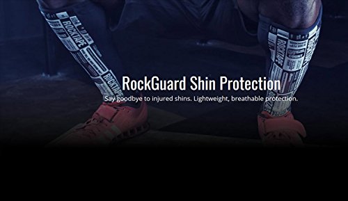 RockTape Rock Guards – Espinilleras, Unisex, Color Negro, tamaño Large/Extra-Large
