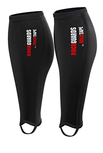 RockTape Rock Guards – Espinilleras, Unisex, Color Negro, tamaño Large/Extra-Large