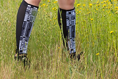 RockTape Rock Guards – Espinilleras, Unisex, Color Negro, tamaño Large/Extra-Large