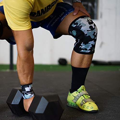 Rodilleras CAMO 2.0 BB BANBROKEN (2 unds) - 5mm Knee Sleeves - Halterofilia, Deporte Funcional, Crossfit, Levantamiento de Pesas, Running y Otros Deportes. 1 PAR - Unisex. (L)