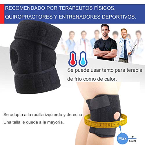 Rodilleras Deportivas, Ajustable Rodilleras Jogging Brace Ejerciciopara Crossfit Correr Deportes Baloncesto Desgarro de Meniscos Artritis Alivio para el Dolor en Las Articulaciones