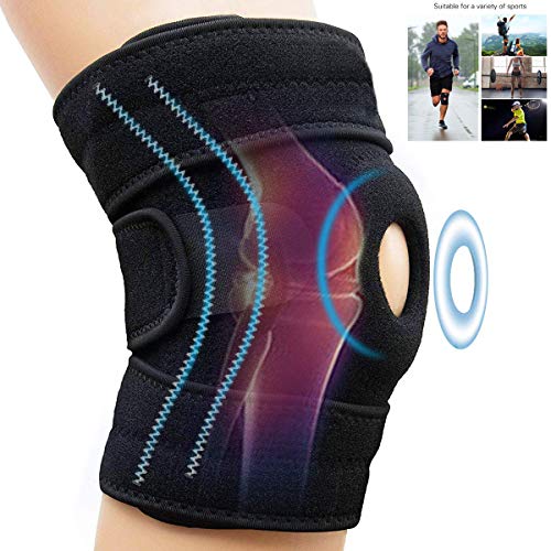 Rodilleras Deportivas, Ajustable Rodilleras Jogging Brace Ejerciciopara Crossfit Correr Deportes Baloncesto Desgarro de Meniscos Artritis Alivio para el Dolor en Las Articulaciones