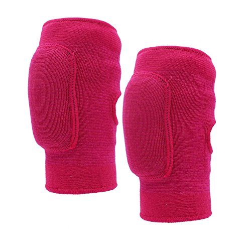 Rodilleras para niños, de Paciffico. Con protectores acolchados transpirables a prueba de golpes en la rodilla. Antideslizantes. De algodón. Para bailar o hacer deportes, [L]Rose Red