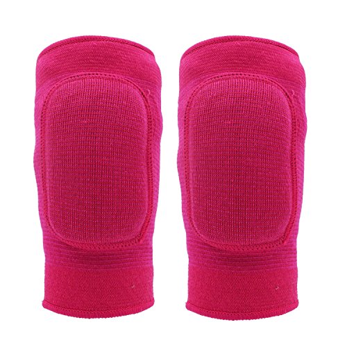 Rodilleras para niños, de Paciffico. Con protectores acolchados transpirables a prueba de golpes en la rodilla. Antideslizantes. De algodón. Para bailar o hacer deportes, [L]Rose Red