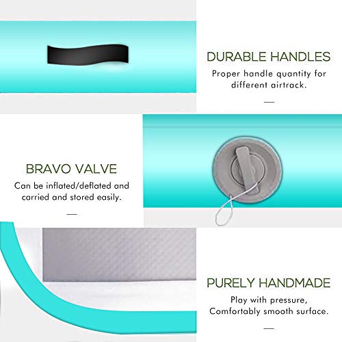 Rolimate Alfombrilla Hinchable Airtrack Colchoneta Inflable Pista de Aire para Gimnasia con Bomba de Aire Eléctrica para Yoga Entrenamiento Taekwondo Antideslizante