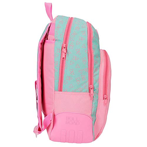 ROLL ROAD Little Things Mochila con doble compartimento, 44 cm, Rosa