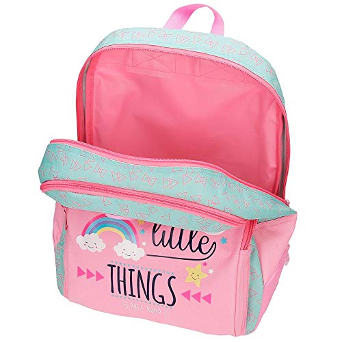 ROLL ROAD Little Things Mochila con doble compartimento, 44 cm, Rosa