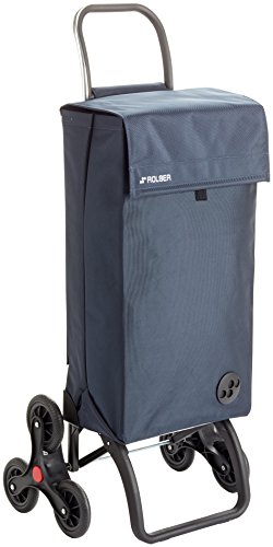 Rolser Paris MF RD6 - Carro de la Compra de 6 Ruedas, Especial escaleras, Color Marengo