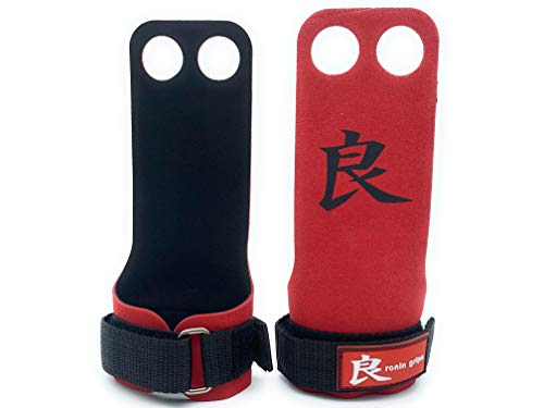 RoninGrips Red Dragon 2 Agujeros - calleras Crossfit, Pull ups, Muscle-up, rápidas transiciones para Tus wods (XL)