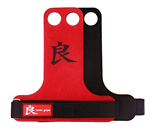 RoninGrips Red Dragon 2 Agujeros - calleras Crossfit, Pull ups, Muscle-up, rápidas transiciones para Tus wods (XL)
