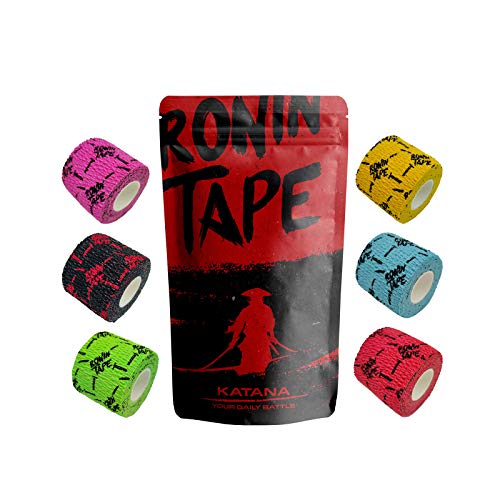 RoninTape Katana - Pack 6 - Tape por Crossfit, Hookgrip, Bar, Barbell - Elastico y Pegamento