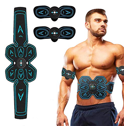 ROOTOK Electroestimulador Muscular Abdominales,Masajeador Eléctrico Cinturón con USB， Estimulación Muscular Masajeador Eléctrico Cinturón Abdomen/Brazo/Piernas/Glúteos