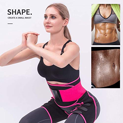 ROOTOK Faja Reductora Mujer Adelgazante,Faja Adelgazante,Faja para Gimnasio de Neopreno, Cinturón Lumbar Abdominal para Sudar y Hacer Deporte,Fitness y Proteger los lumbares (S-M)