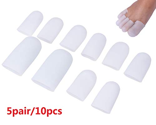 ROSENICE Protectores de dedos del pie Gel de silicona punteras para Prevenir Ampollas Callos 5 pares