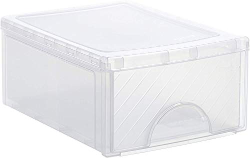 Rotho Frontbox, caja de cajones pequeños 1 cajón, Plástico PP sin BPA, transparente, klein 35.0 x 26.0 x 14.0 cm