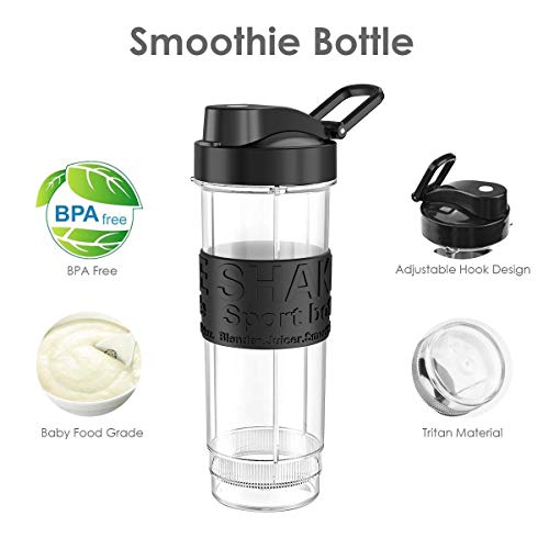 ROVLAK Botella Batidora Smoothie 570 ml Botella de Agua Portátil Licuadora de Batidora de Viaje Botella BPA Free Tritan Botella Mezcladora Reutilizable Blender Bottle