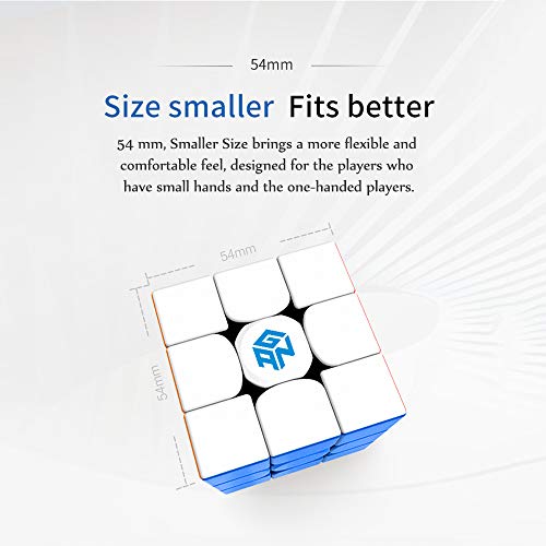 ROXENDA GAN 354 M Speed Cube, Cubo de Magnético Profesional Stickerless 3x3 GAN Cube - Giro Fácil y Juego Suave - Más Rápido y Más Preciso Que el Original (GAN 354 M)