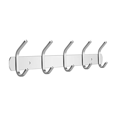 Rucae Percheros de pared - Toallas de baño Ganchos para pared, percha de acero inoxidable Soporte para ropa resistente