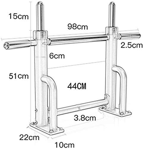 RUIXINBC Flexión De Brazos Individuales Paralelas, Montado En La Pared De Interior Casero Individual Paralelas Sandbag Holder, Equipos Home Fitness Deportivo Viga Soporte,Blanco