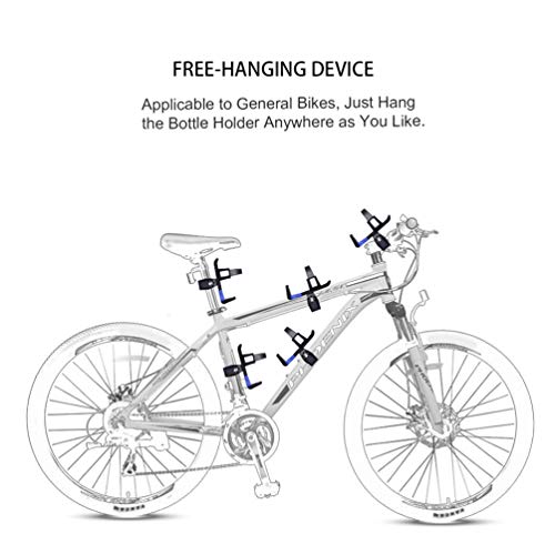 RUNACC Portabidón de Bicicleta Ajustable Portabidón para Bicicleta Botella Jaula Estante Cochecito para MTB （Azul 1pcs）