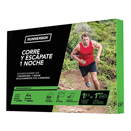 RunnerBox - Caja Regalo para Runners - Corre Y ESCÁPATE UNA Noche - escapada Running - Hotel más Carrera - 2500 Carreras