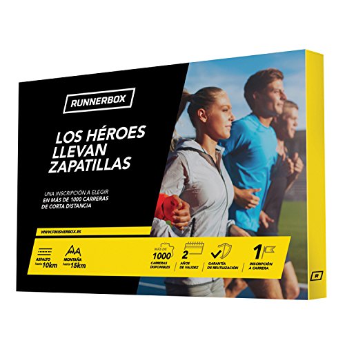 RunnerBox - Caja Regalo para Runners - LOS HÉROES Llevan Zapatillas - regala una Carrera Running - más de 1000 en España