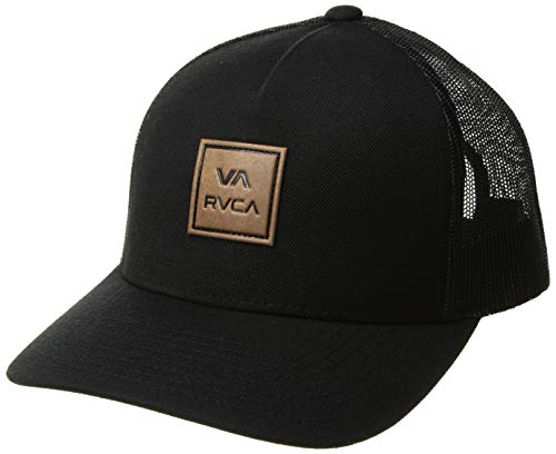 RVCA Men's VA All The Way Curved Brim Trucker HAT, Black, One Size
