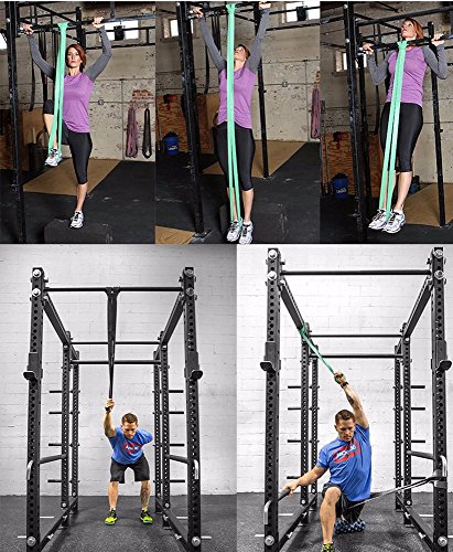 Ryher Banda elástica de Resistencia para dominadas - Banda de Ejercicios para Fitness, Crossfit, Asistente para pullups o Levantamiento de Pesas (Individual #3 Negra - de 9 a 27 kg)