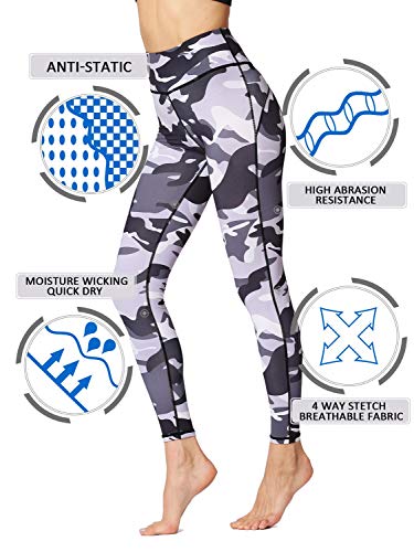 RZL - Pantalones de fitness y gimnasio, para mujer, pantalones de yoga, gimnasio, entrenamiento, tobillo, suaves y amarillentas Yuga (color: gris, talla: M)