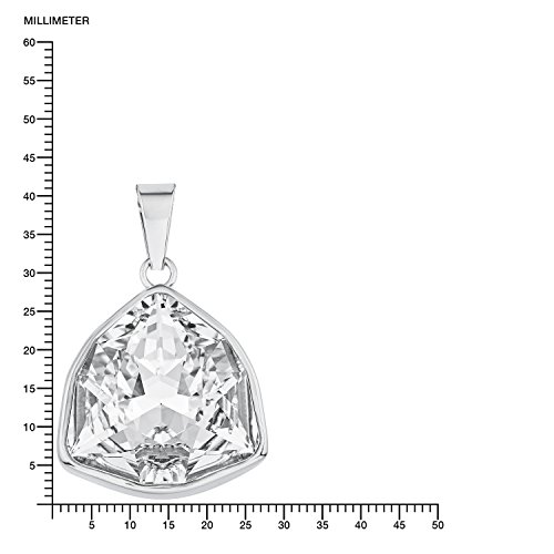 s. Oliver Mujer de cadena con colgante Swarovski Elements Acero Inoxidable Cristal Blanco 77 cm – 567282