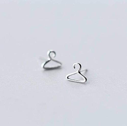 S925 Pendientes de Plata Personalidad de la Mujer Japonesa Y Coreana Mini Racks Pendientes Ropa de Moda Pendientes Colgantes Joyas para Orejas, Pendientes de Plata S925, Plata 925, EEH, Plata, a