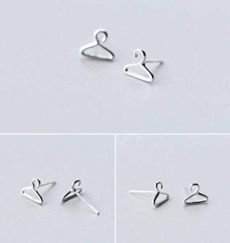 S925 Pendientes de Plata Personalidad de la Mujer Japonesa Y Coreana Mini Racks Pendientes Ropa de Moda Pendientes Colgantes Joyas para Orejas, Pendientes de Plata S925, Plata 925, EEH, Plata, a