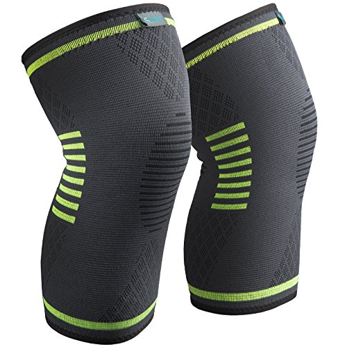 Sable Rodilleras Crossfit 2 Paquetes Antideslizante Uniforme de presión Tejido transpirable para Mujer y Hombre para, Motocross, Voleibol, Bicicleta, Baloncesto