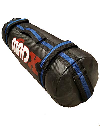 Saco de arena para entrenamiento MADX de 0 a 30 kg, negro y azul, Unfilled