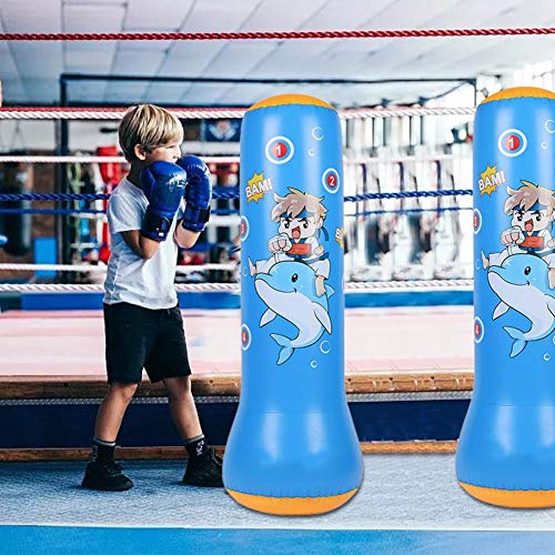 Saco de Boxeo Inflable para niños, Columna de Boxeo Pesada, Vaso, Saco de Boxeo Independiente para Practicar Karate, Taekwondo, MMA