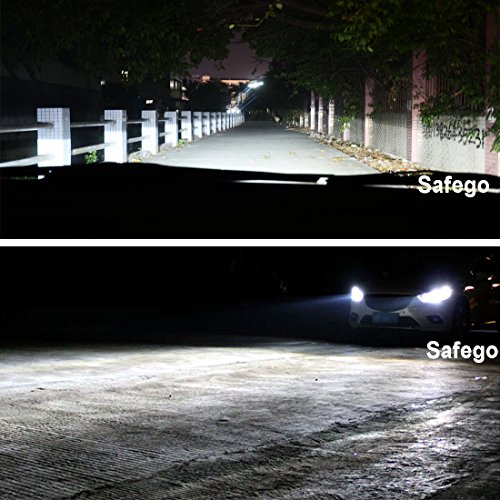 Safego Ac 55W H4 Xenón Hid Kit Luz de Xenon Headlight Lámpara Kit de Conversión Bombilla de Repuesto 6000K Kit Xenón Hid H4 Bombillas de Coche Faros de Xenon Luces Auto Lamparas Coche No Canbus