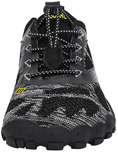 SAGUARO Hombre Mujer Barefoot Zapatillas de Trail Running Minimalistas Zapatillas de Deporte Fitness Gimnasio Caminar Zapatos Descalzos para Correr en Montaña Asfalto Escarpines de Agua, Negro, 41 EU