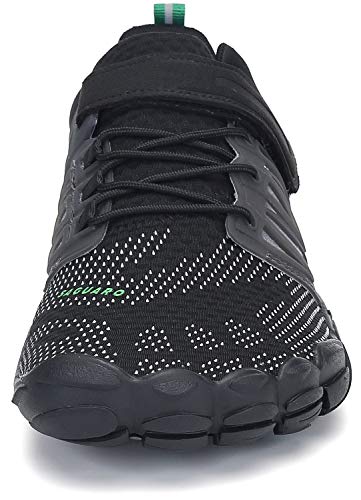 SAGUARO Minimalistas Zapatillas Hombre Mujer Calzado Barefoot Antideslizante Five Fingers Zapatillas Minimalistas Running El Espacio Exterior Negro 40 EU