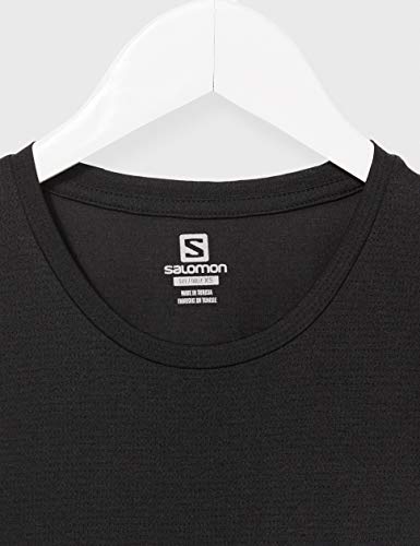 SALOMON Agile Training tee M Camiseta Deportiva de Manga Corta, Negro, Talla 2XL para Hombre