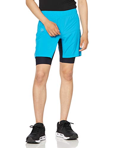 SALOMON Agile Twinskin Sr Pantalones Cortos Deportivos, Hombre, Azul (Vivid Blue), S